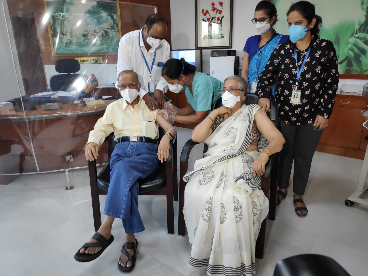 Infosys Sudha Murthy and Narayana Murthy get the Covid vaccine today