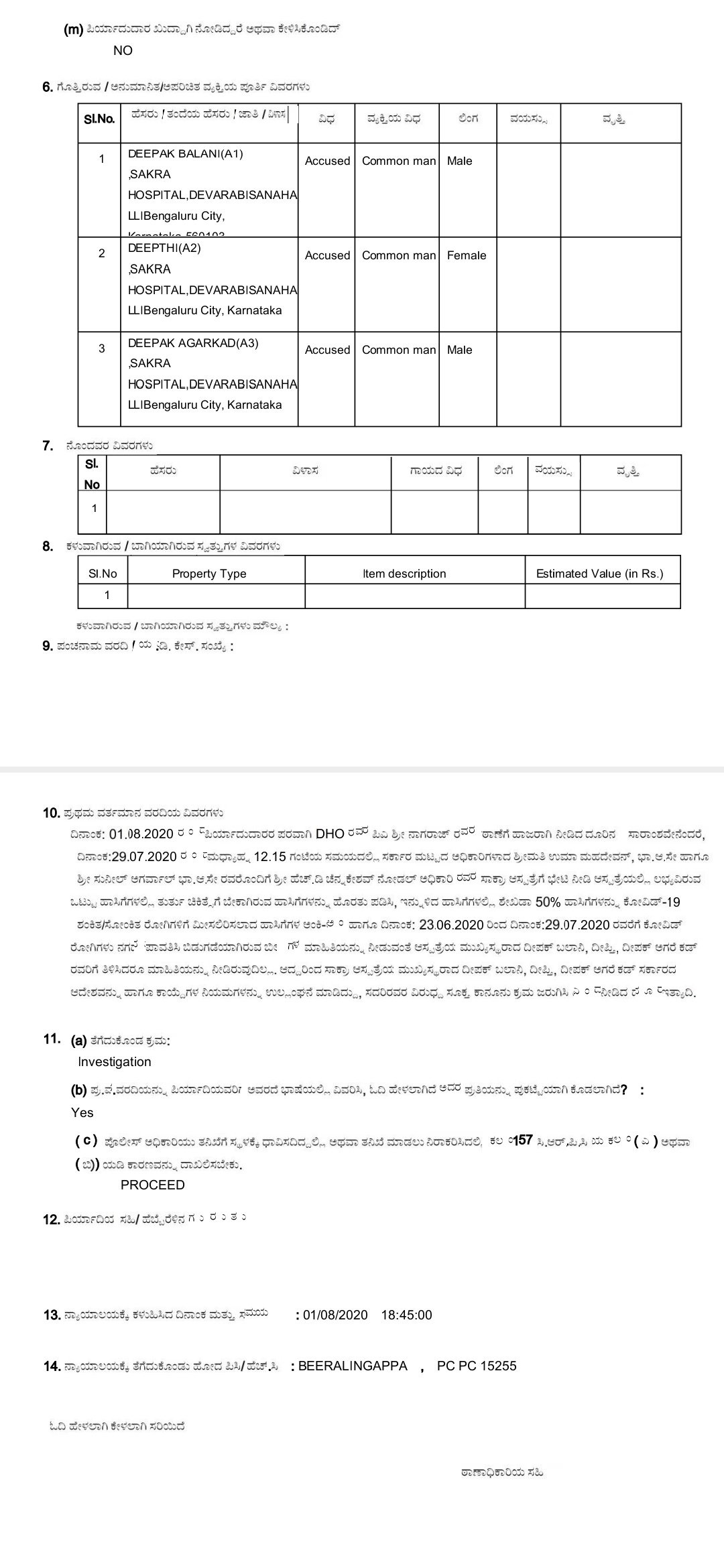 BBMP registered complaint against Sakra World Hospital