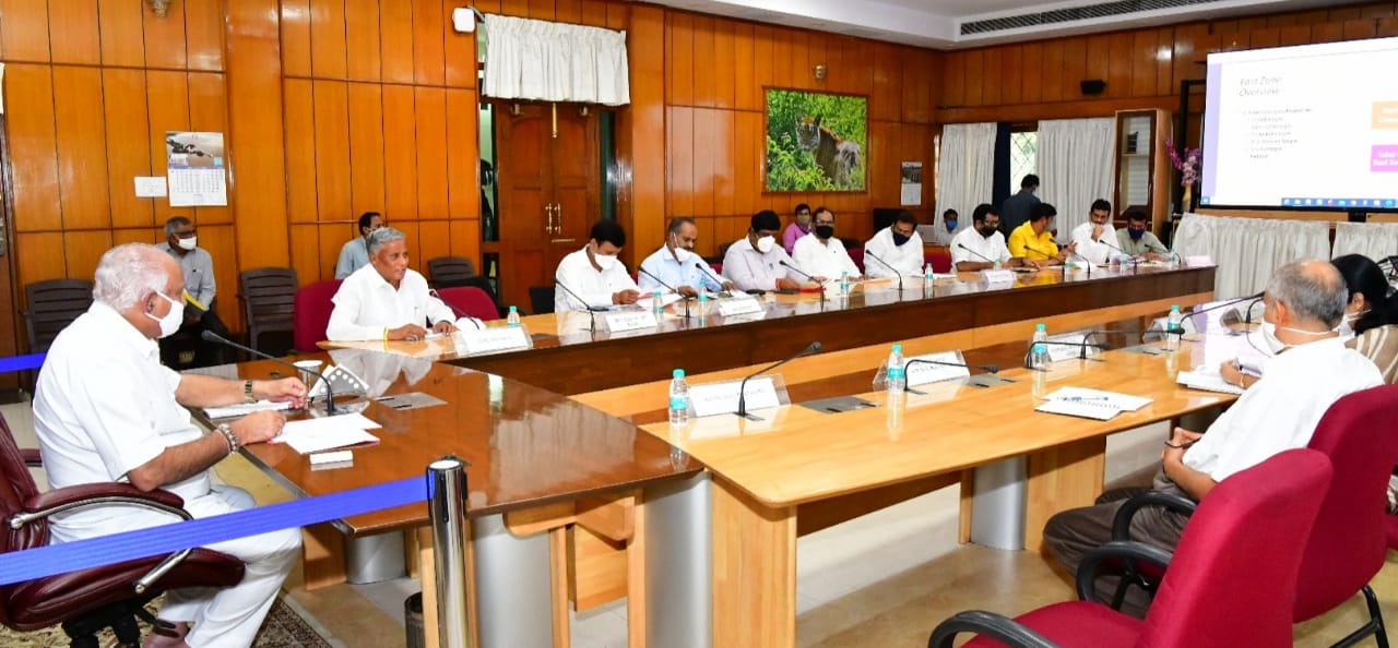 Chief minister meeting with ministers and officials