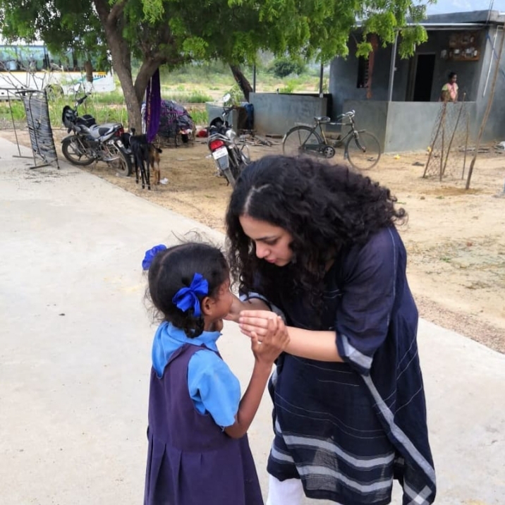 Nithya menan visit to untouchable people village