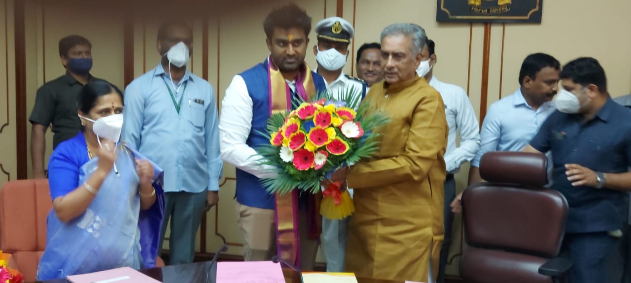 Suraj Revanna take sworn as a member of the upper house