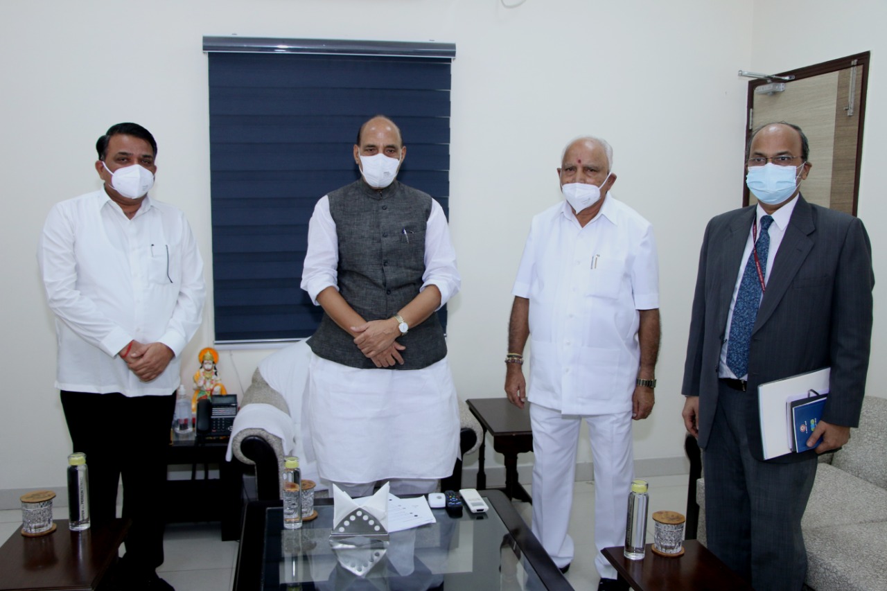 Chief Minister BS Yeddyurappa met Nirmala Sitharaman, Rajanath Singh