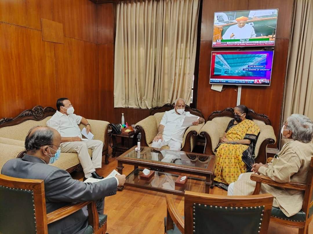 Chief Minister BS Yeddyurappa met Nirmala Sitharaman, Rajanath Singh