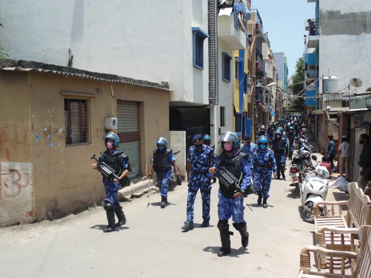 Police alert in Bangalore as a precautionary measure