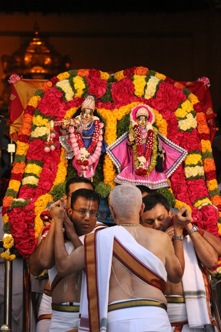 iskon temple radhastami festival celebration