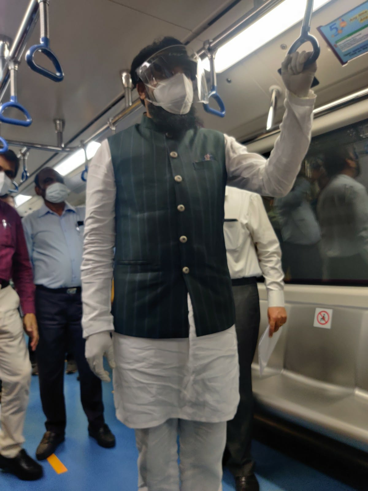 Health Minister B Sriramulu who inspected the metro