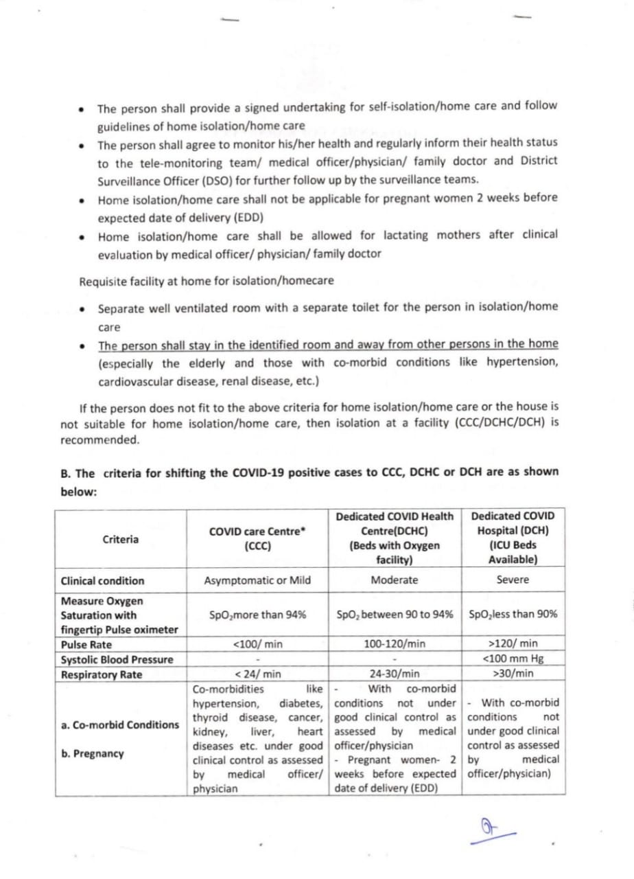 New Guidelines for Home Isolation from the Department of Health