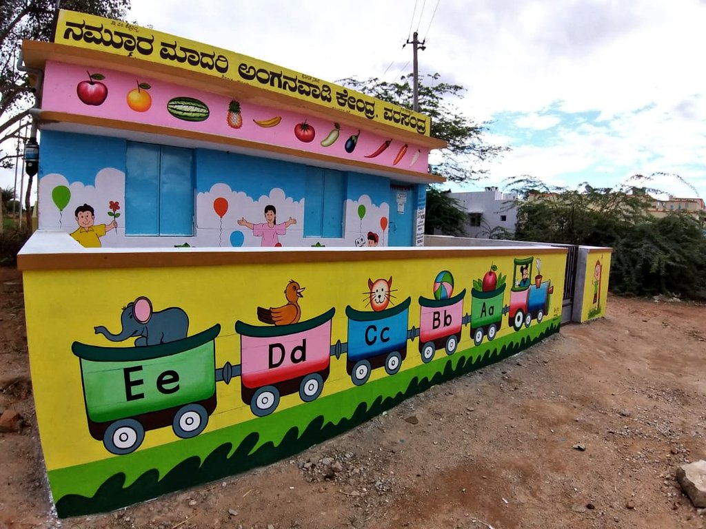 CEO new plan to attract children to anganwadi centers  in karnataka chikkaballapur