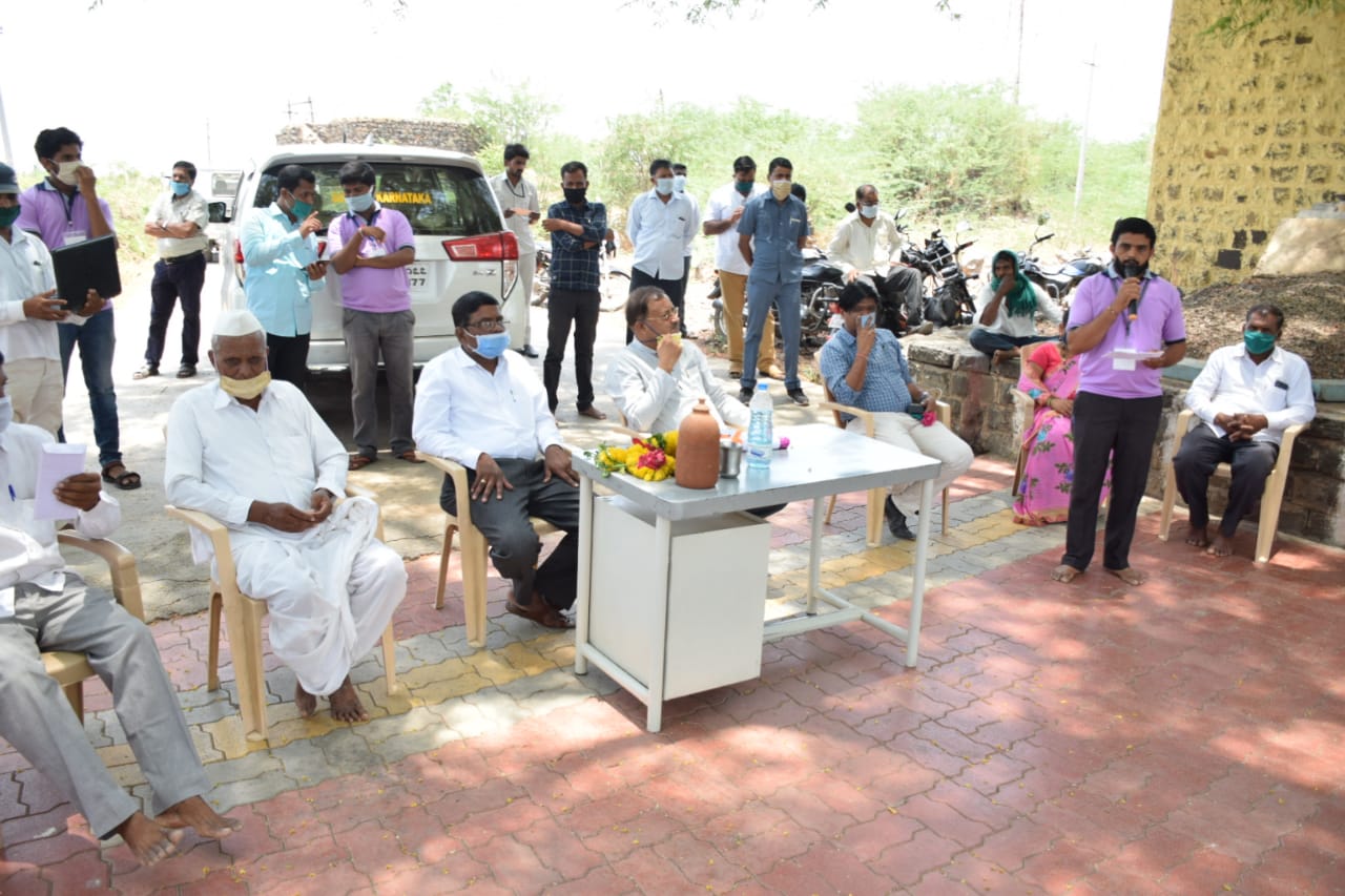 visit to the villages by MP Anasasaheba Jolle