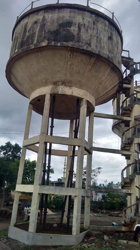 Poor Works of drinking water tank in Shiraguppa