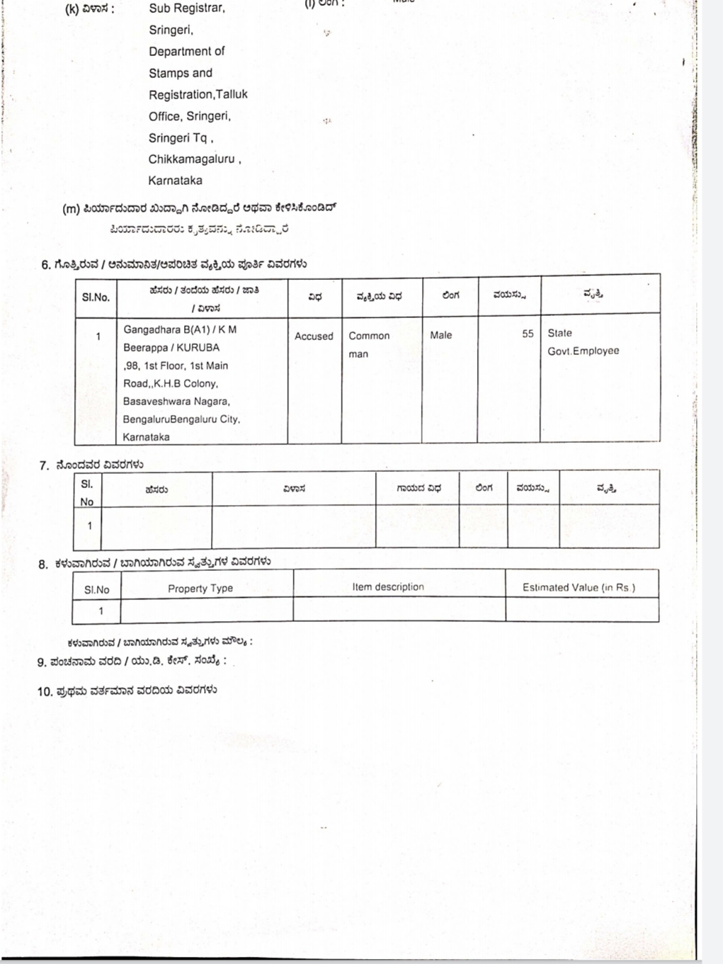 FIR against minister R Ashok PA gangadhar