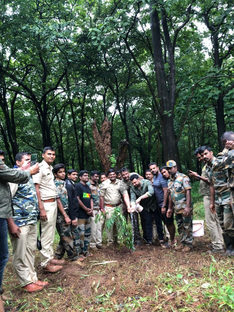 Darshan Plant a Tree in Bhadra forest area