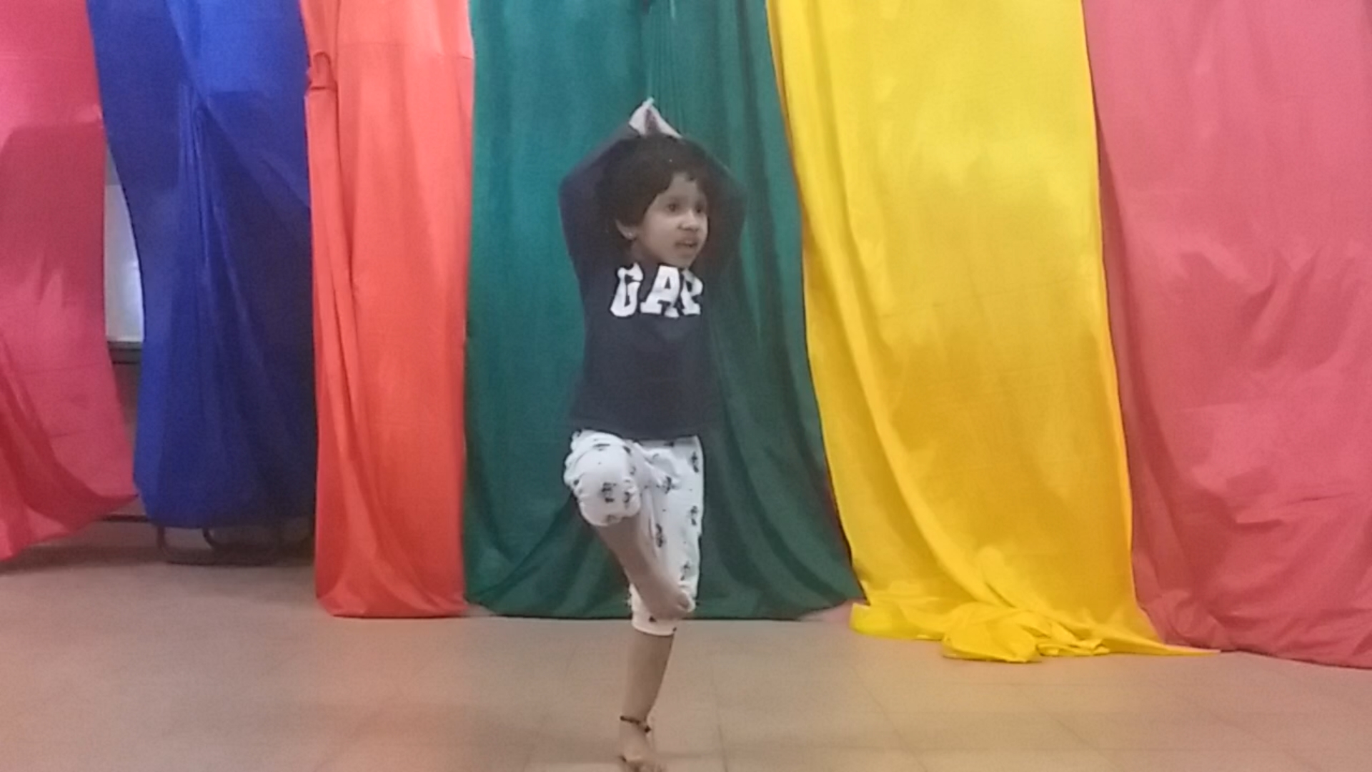 Tough yoga practised by Chinnarajanagara childrens