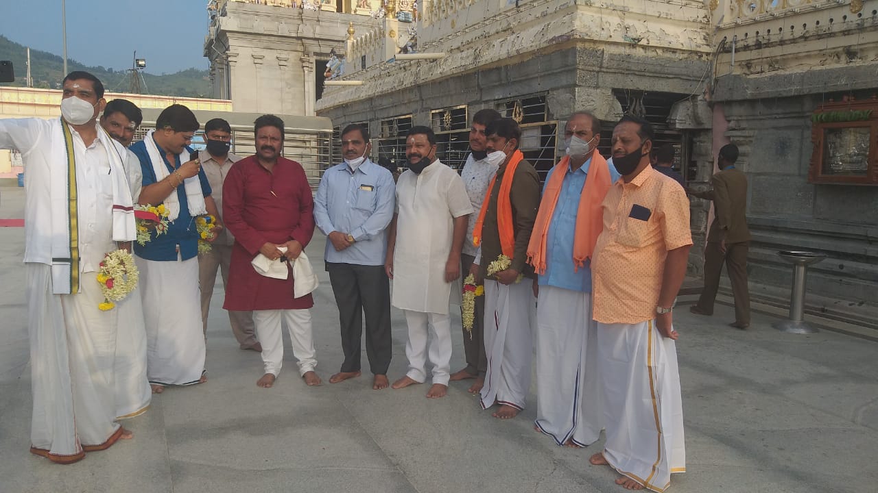 BC Patil who visited the restriction temple