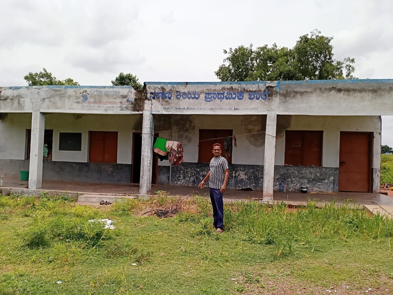 government school turned as chicken farm