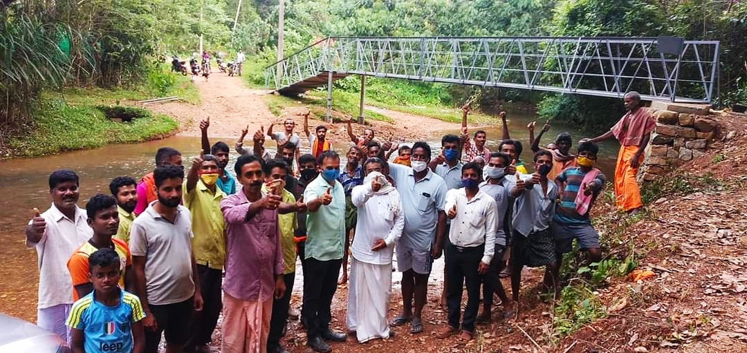 Villagers built a bridge