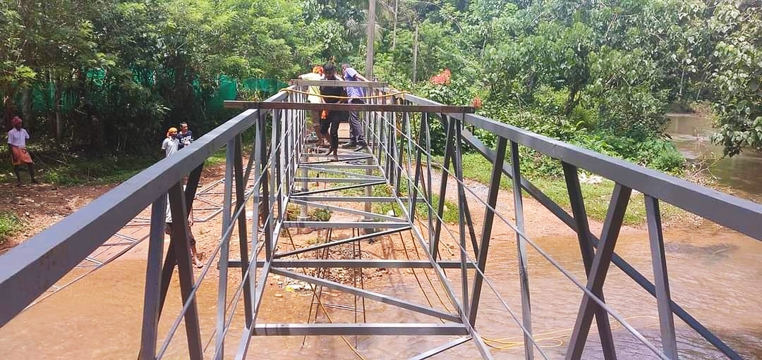 Villagers built a bridge