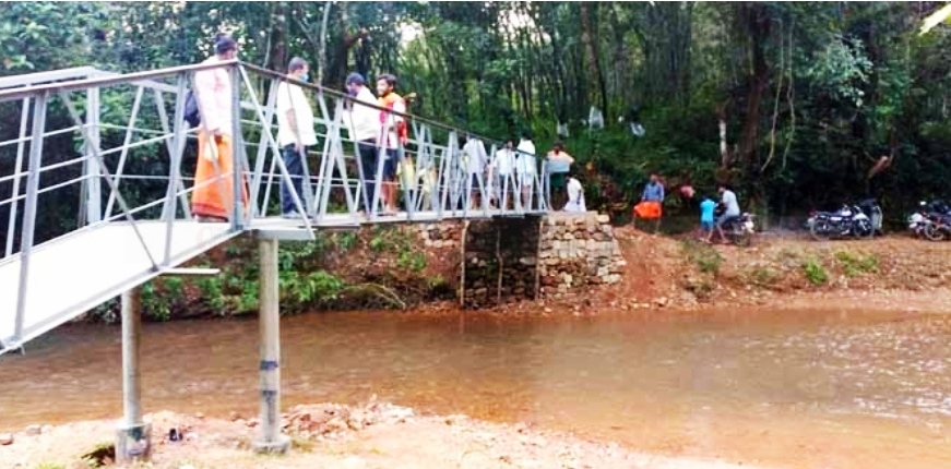 Villagers built a bridge