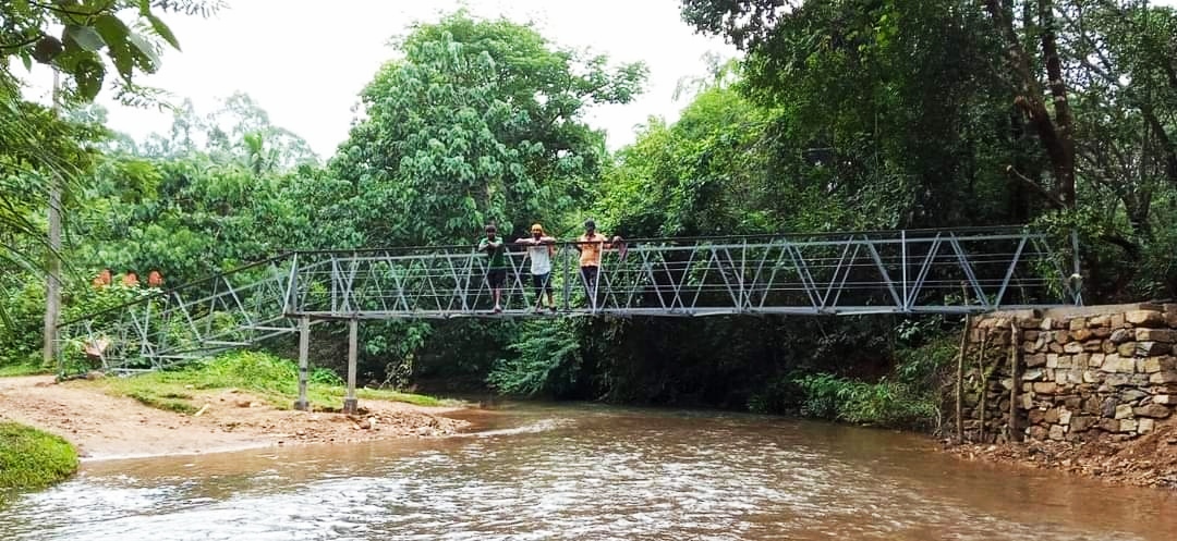 Villagers built a bridge