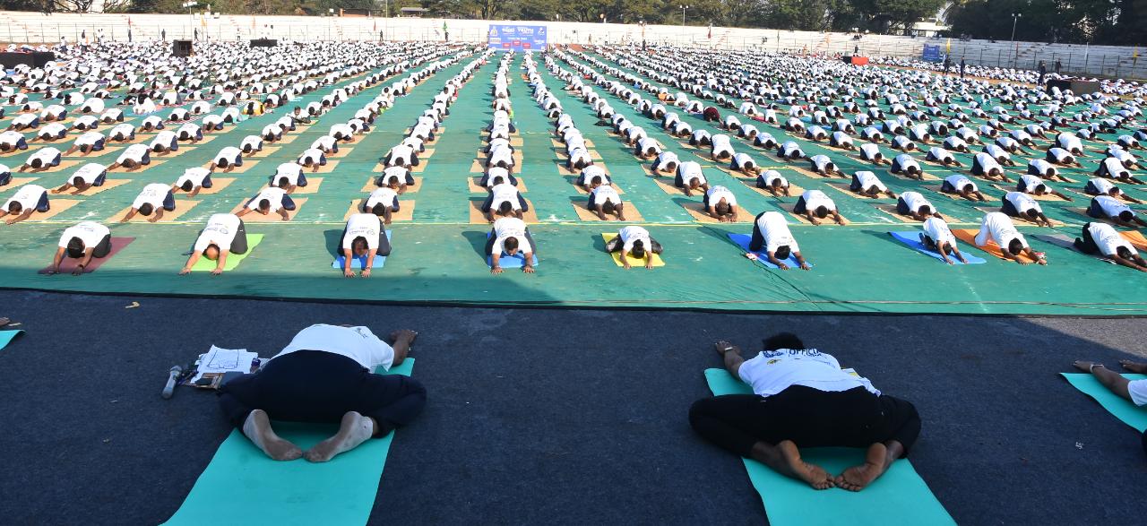 Karnataka Yogathon 2023 ETV Bharat