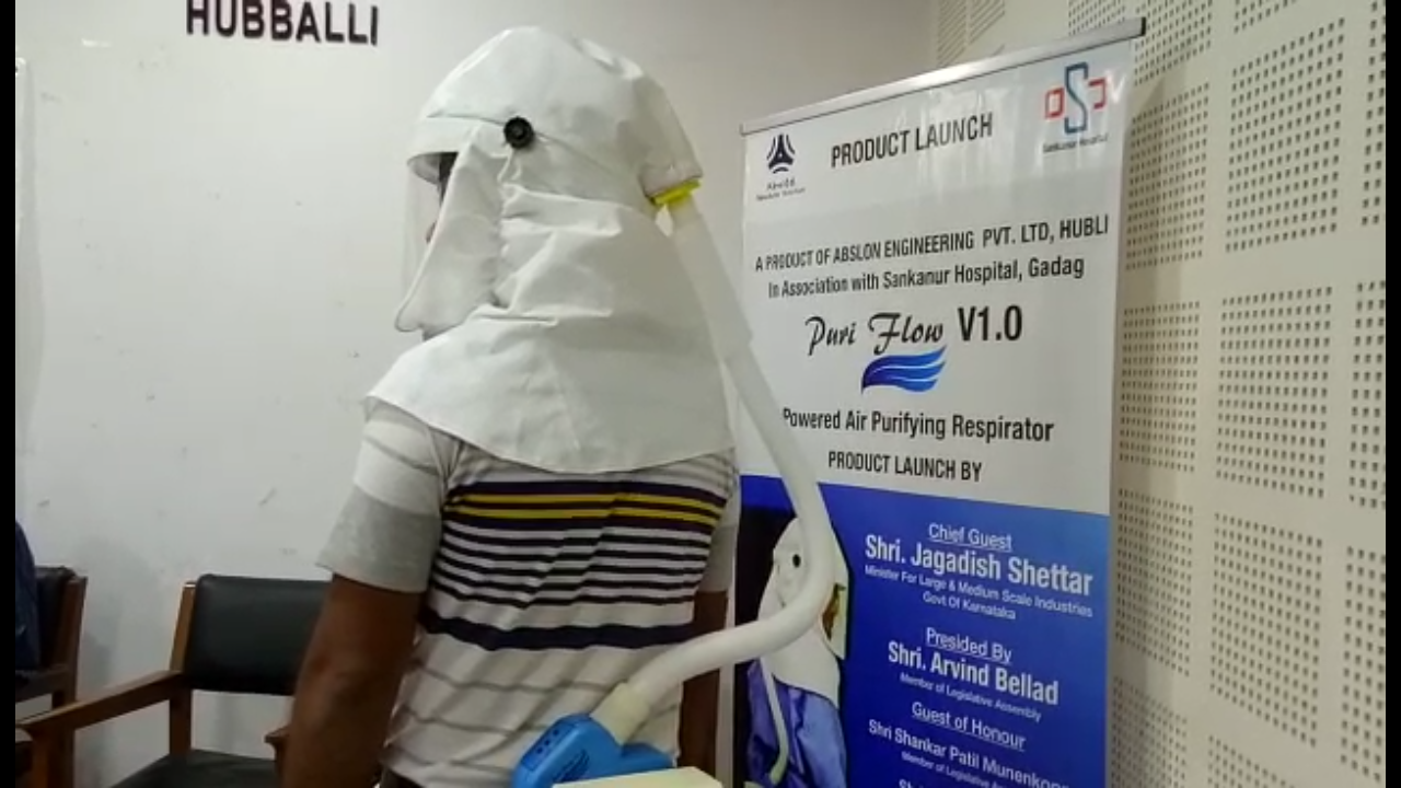 New Modern Technology Mask Invented in Hubli, which Helps the Corona Warriors in their work field