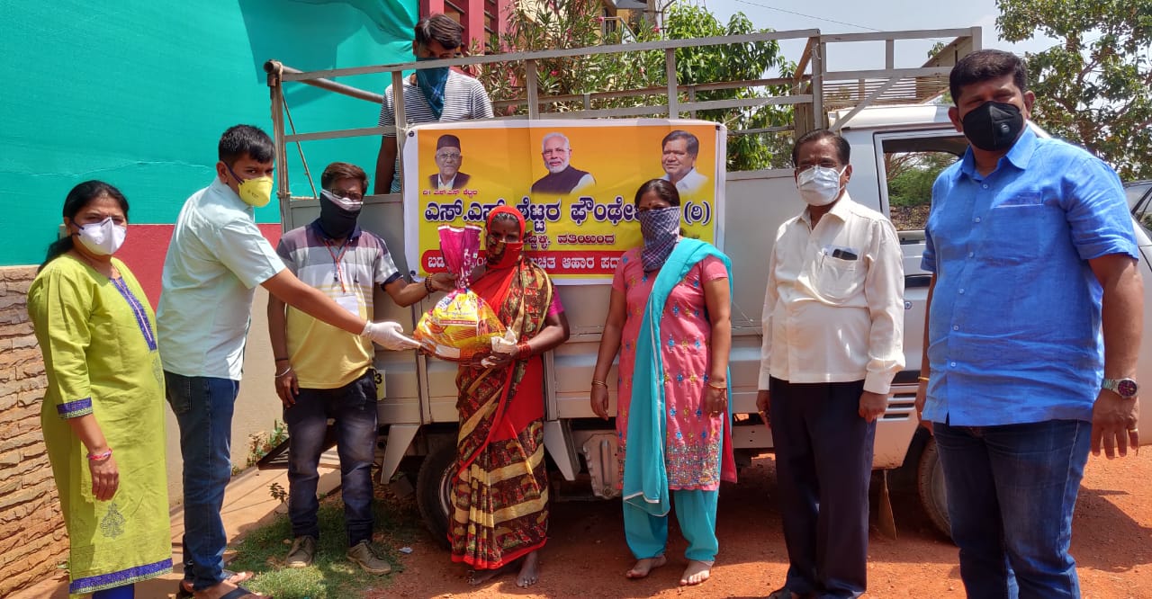 Distribution of free milk in Hubli