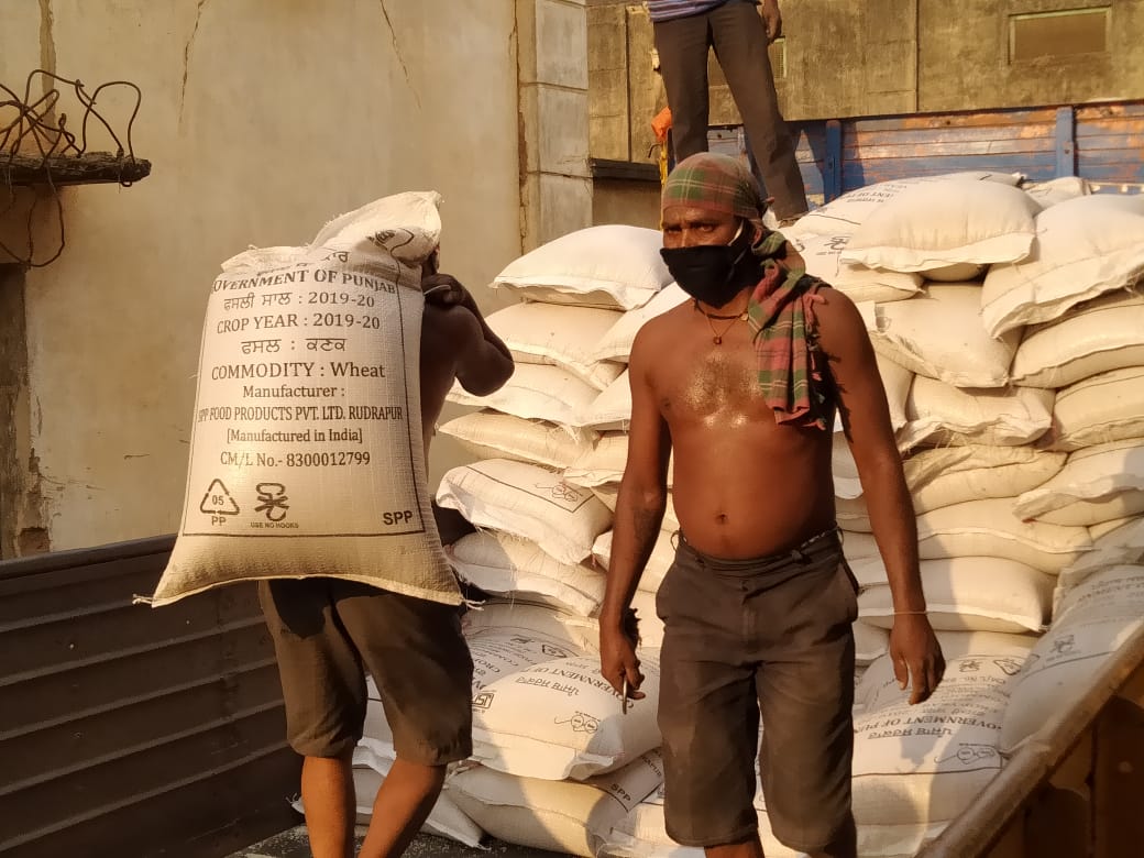 Workers have shipped wheat in a single day