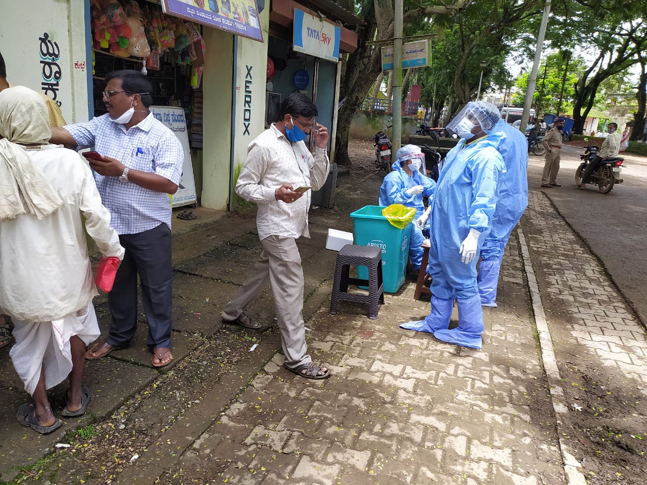 Covid inspection in Kalaghatagi