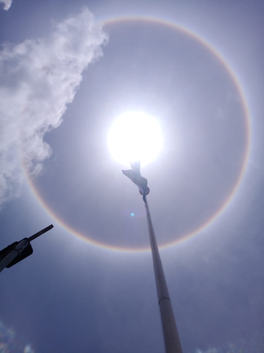 Rainbow ring around the sun in Haveri