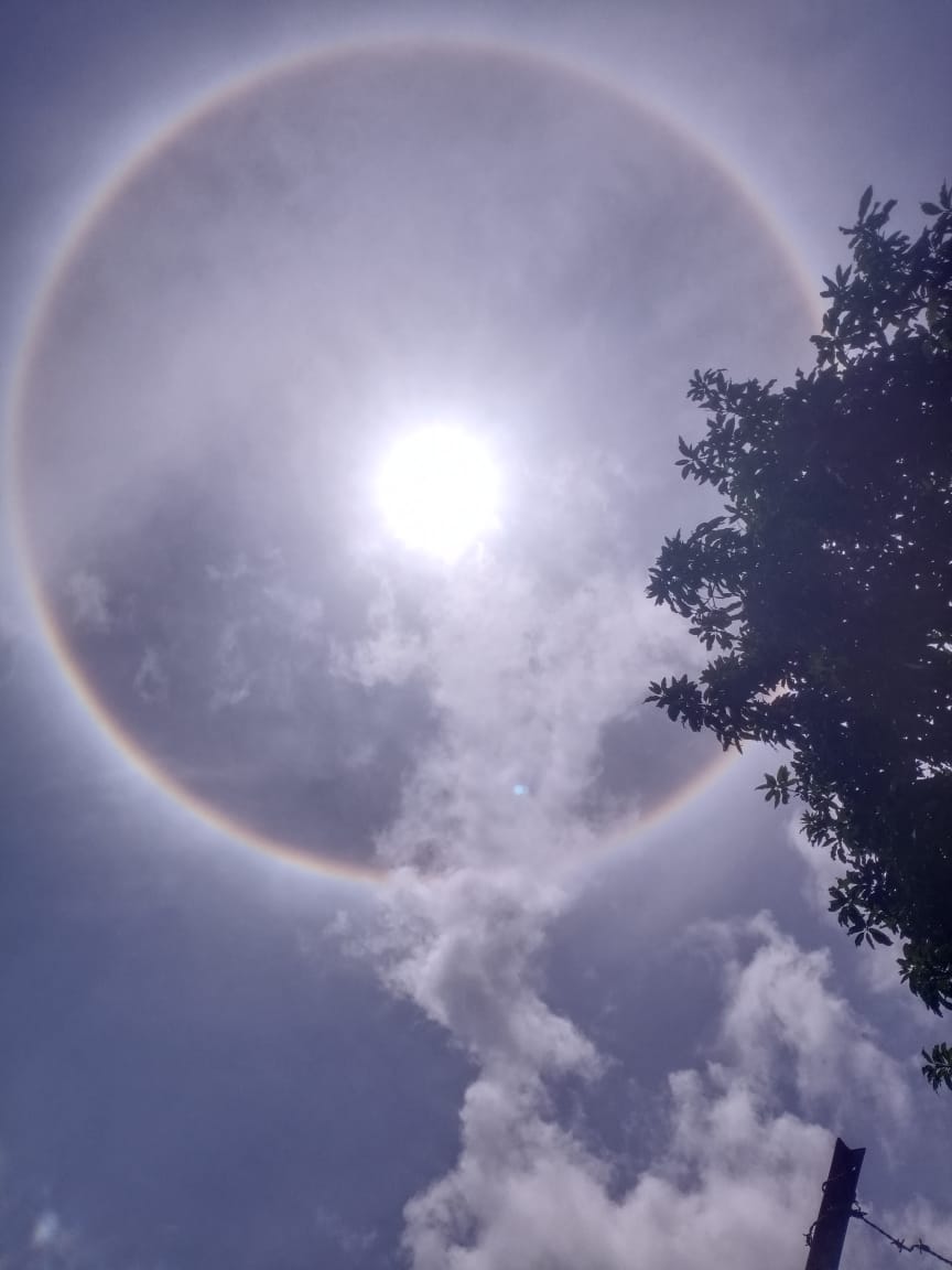 Rainbow ring around the sun in Haveri