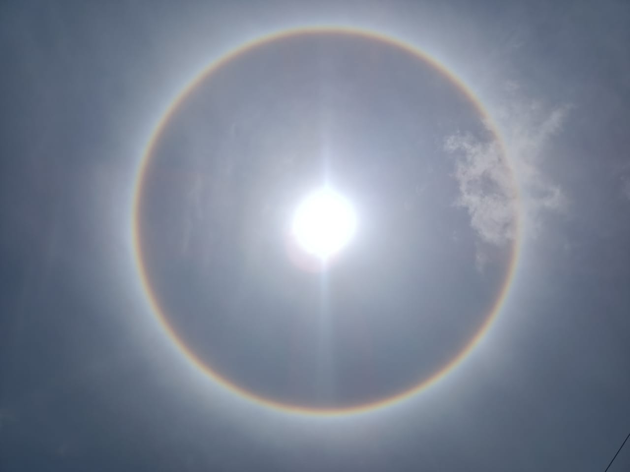 Rainbow ring around the sun in Haveri