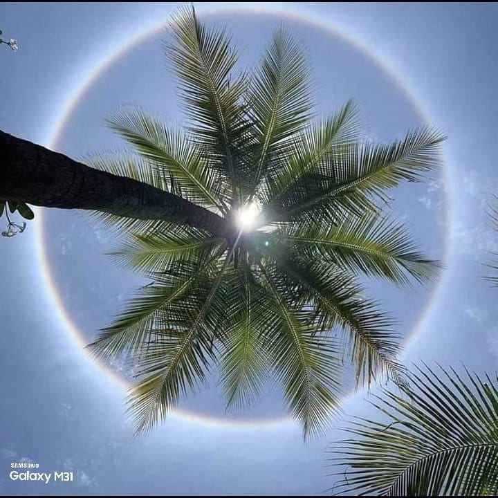 Rainbow ring around the sun in Haveri