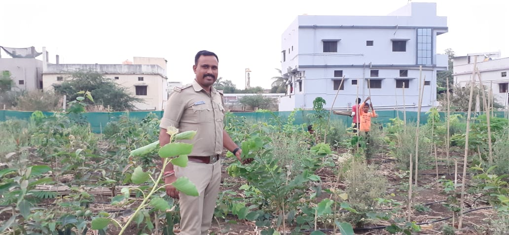 Kalburgi PSI Rajasekhara Rathod who built the park