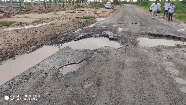 road spoiled in kushtagi