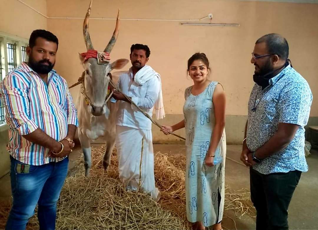 Actress Rachita Ram visit to Kalabhaireshwara Temple