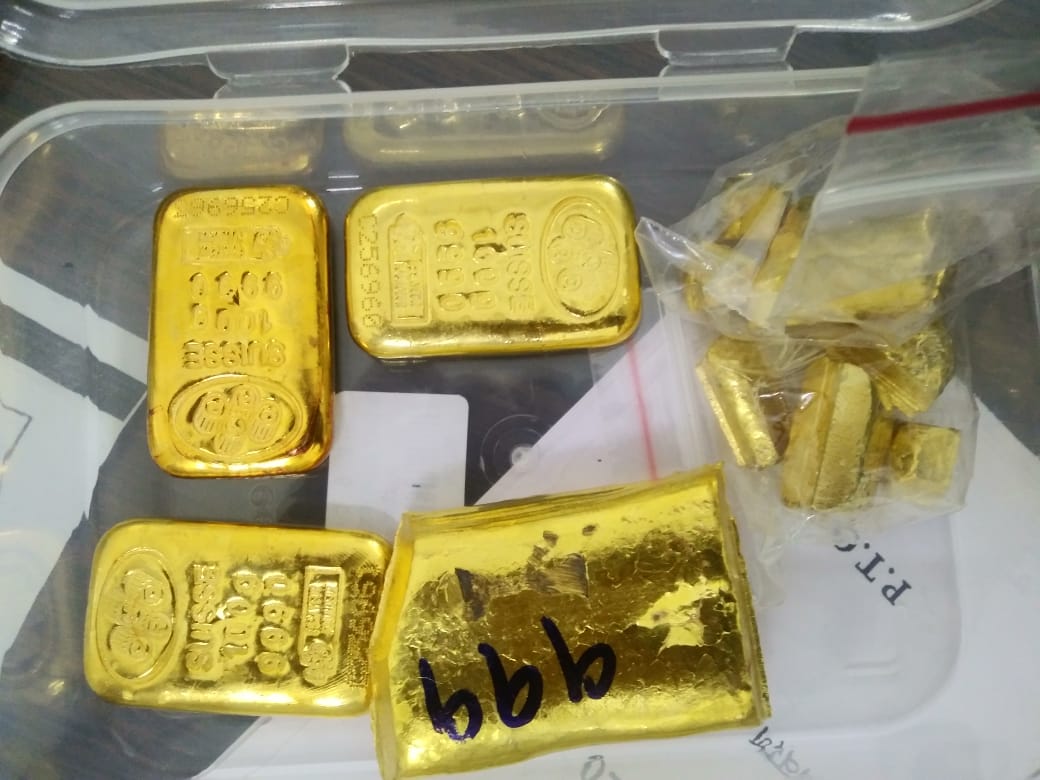 Gold bars seized from Mangalore