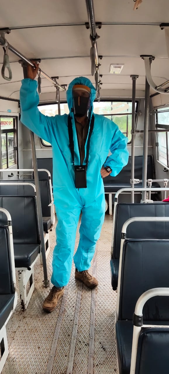 PPE Kit for the Private Bus Conductor in Mangalore: Owner's concerns about employee health