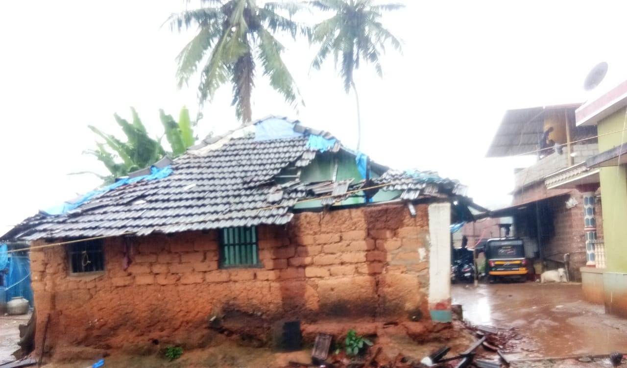 Heavy damage in Bantwal taluk from heavy rain