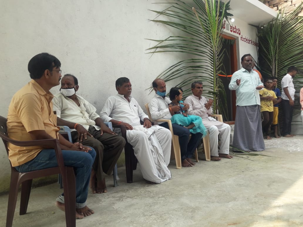 Inauguration of post office built by villagers in Gundakarjagi