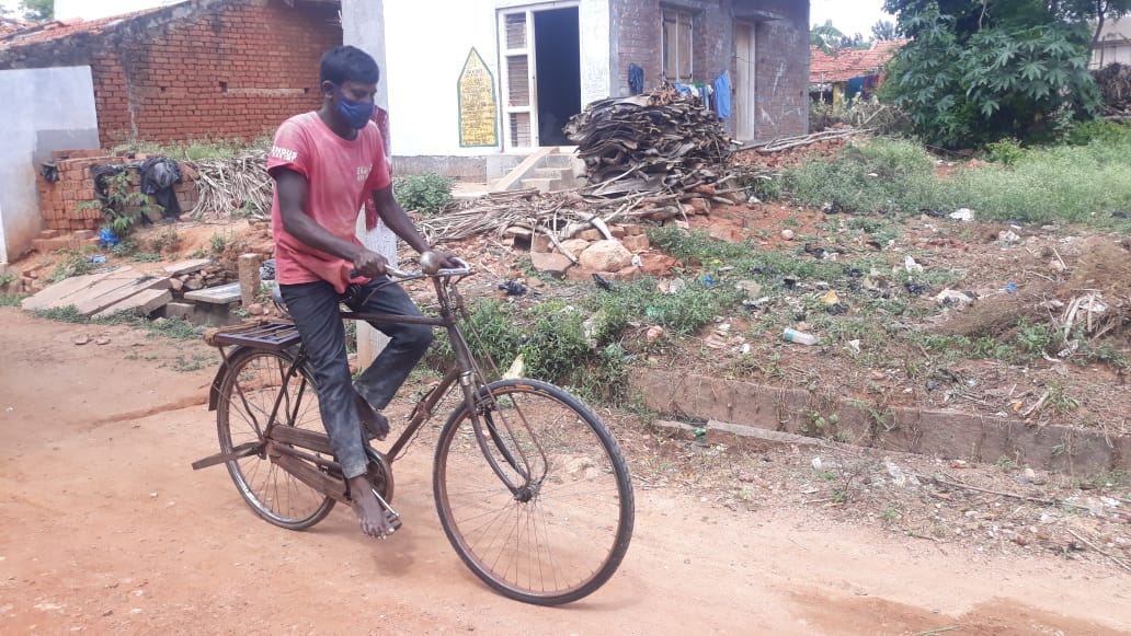 Father rides bicycle for 300km