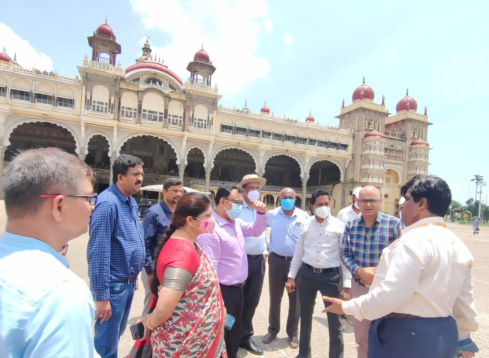 A team of Central Ayush Department officials visited the palace premises