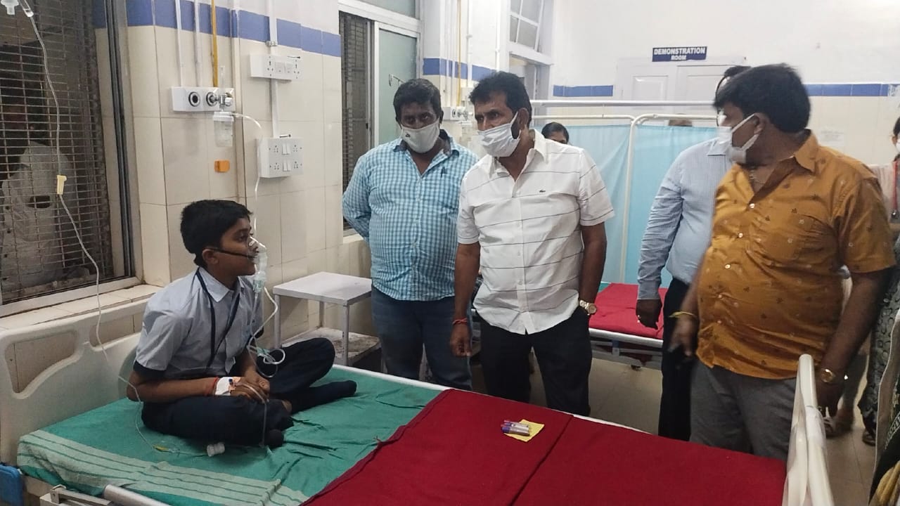 MLA Nagendra visited hospital
