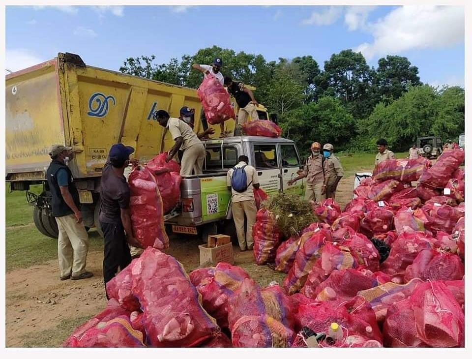 6 tonne of plastic waste in Kabini watershed