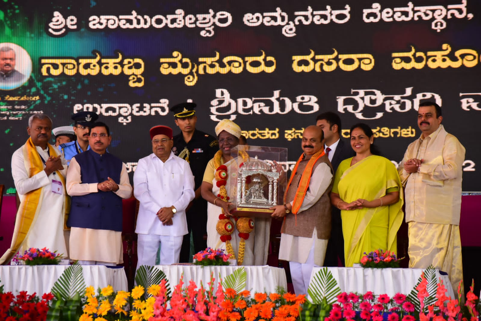 The President started his speech in Kannada