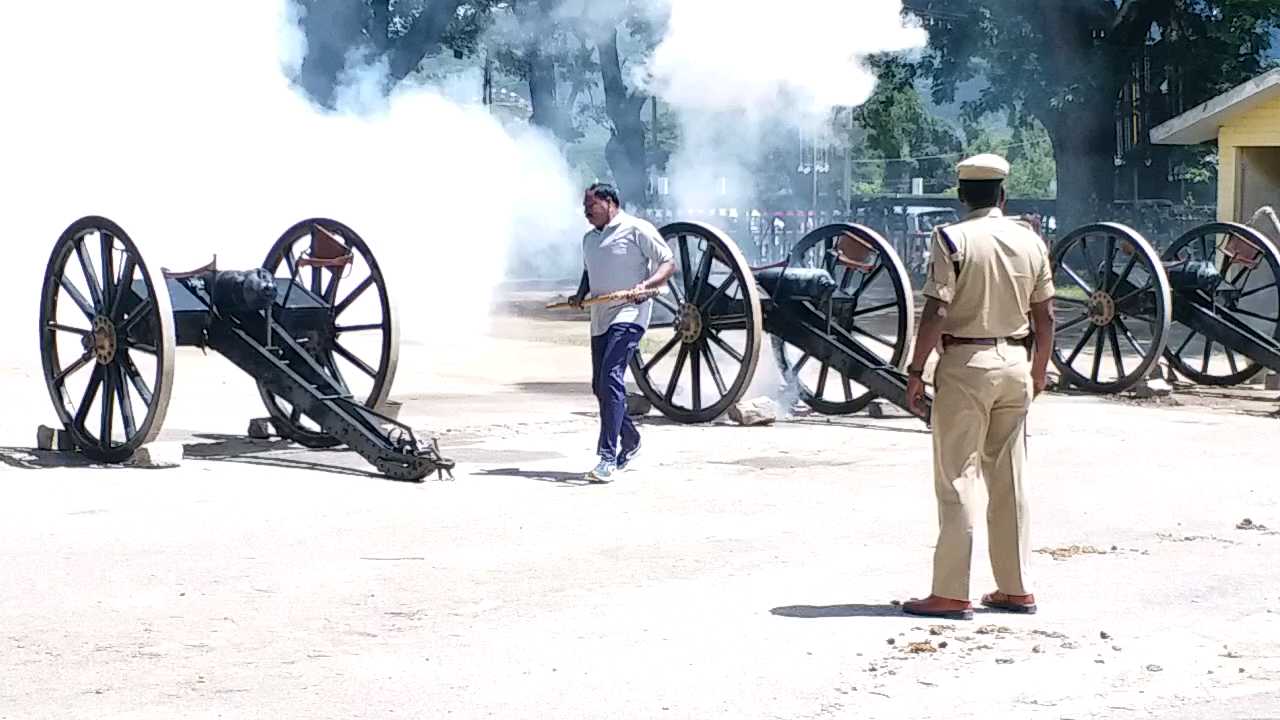 Elephants team are scared by firecrackers sound practice