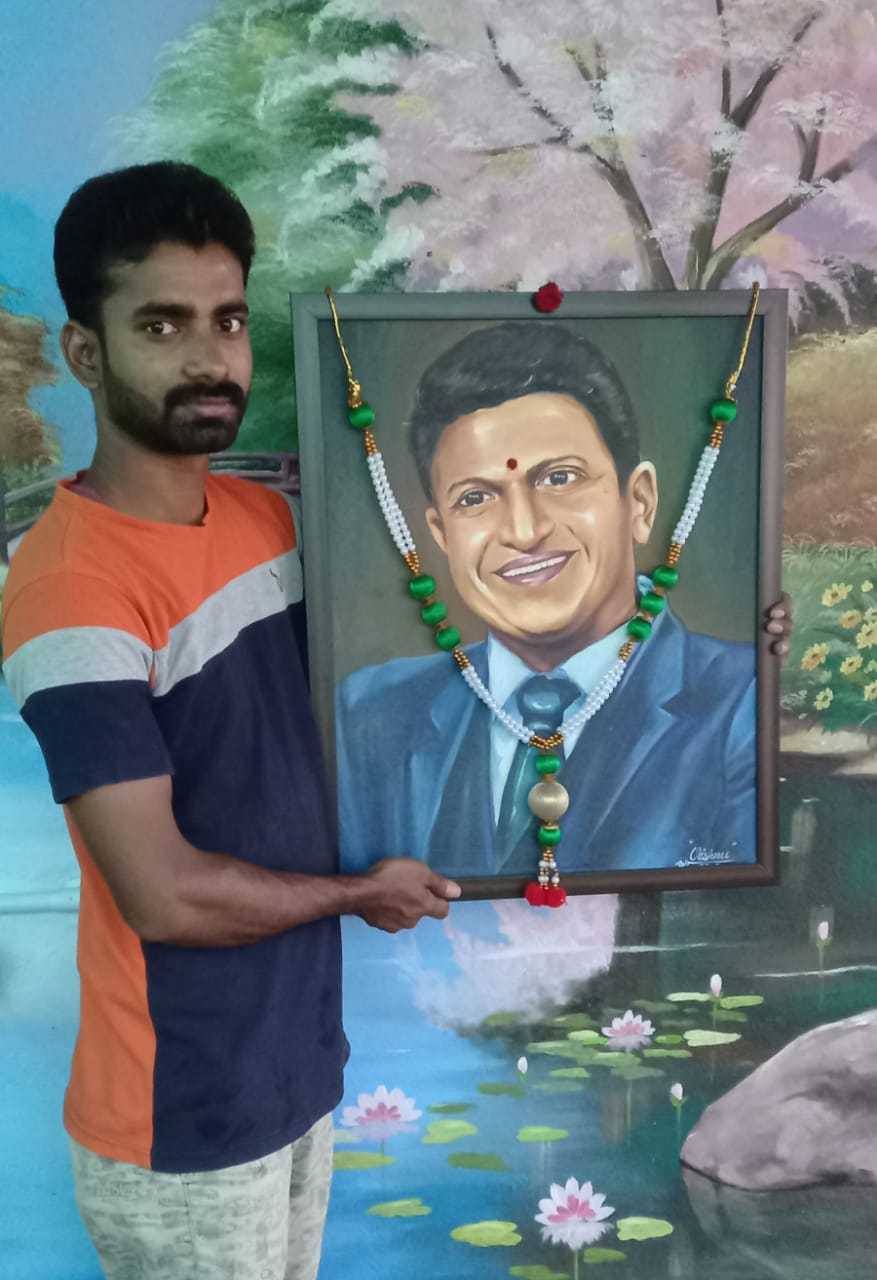 power star puneeth rajkumar art by fan