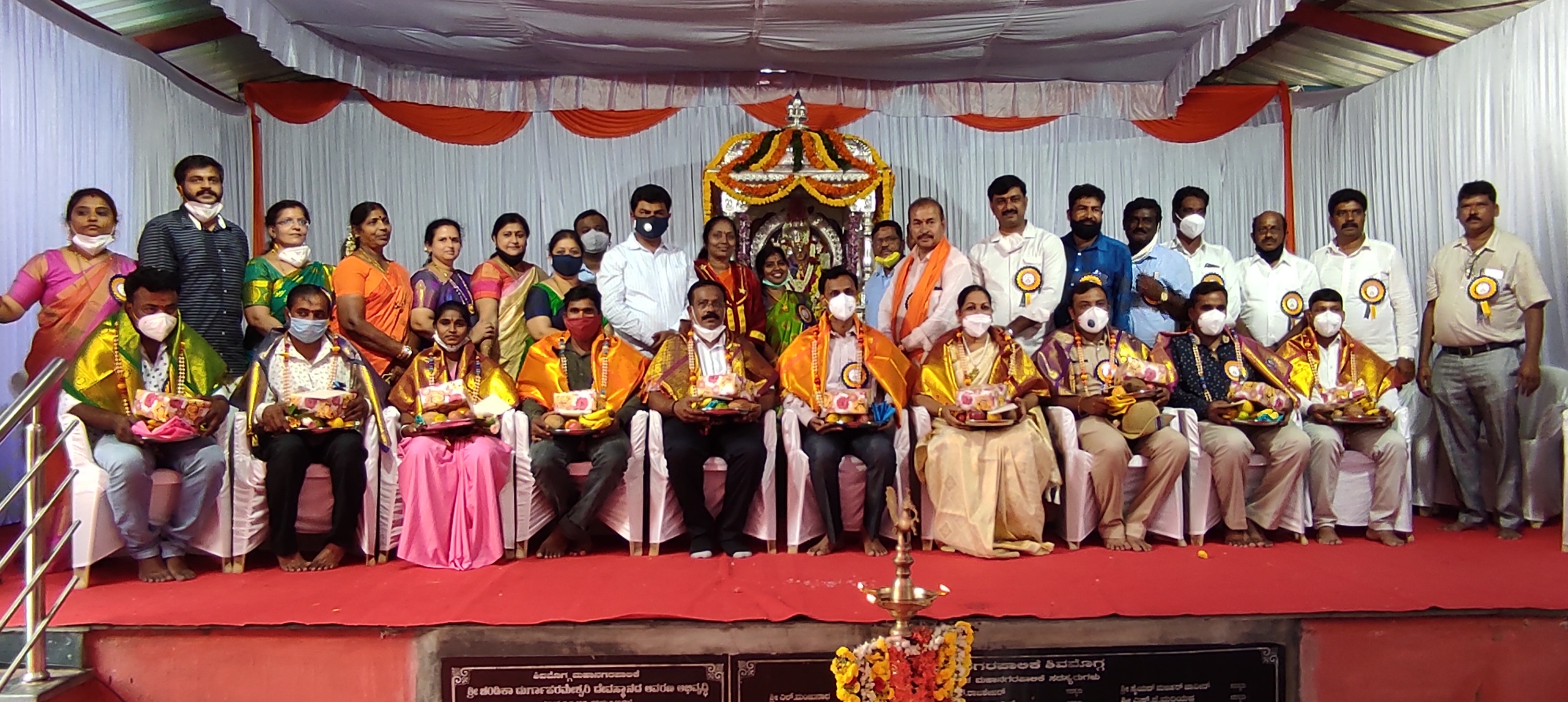 corona warriors  inaugurated Shivamogga Dasara Festival