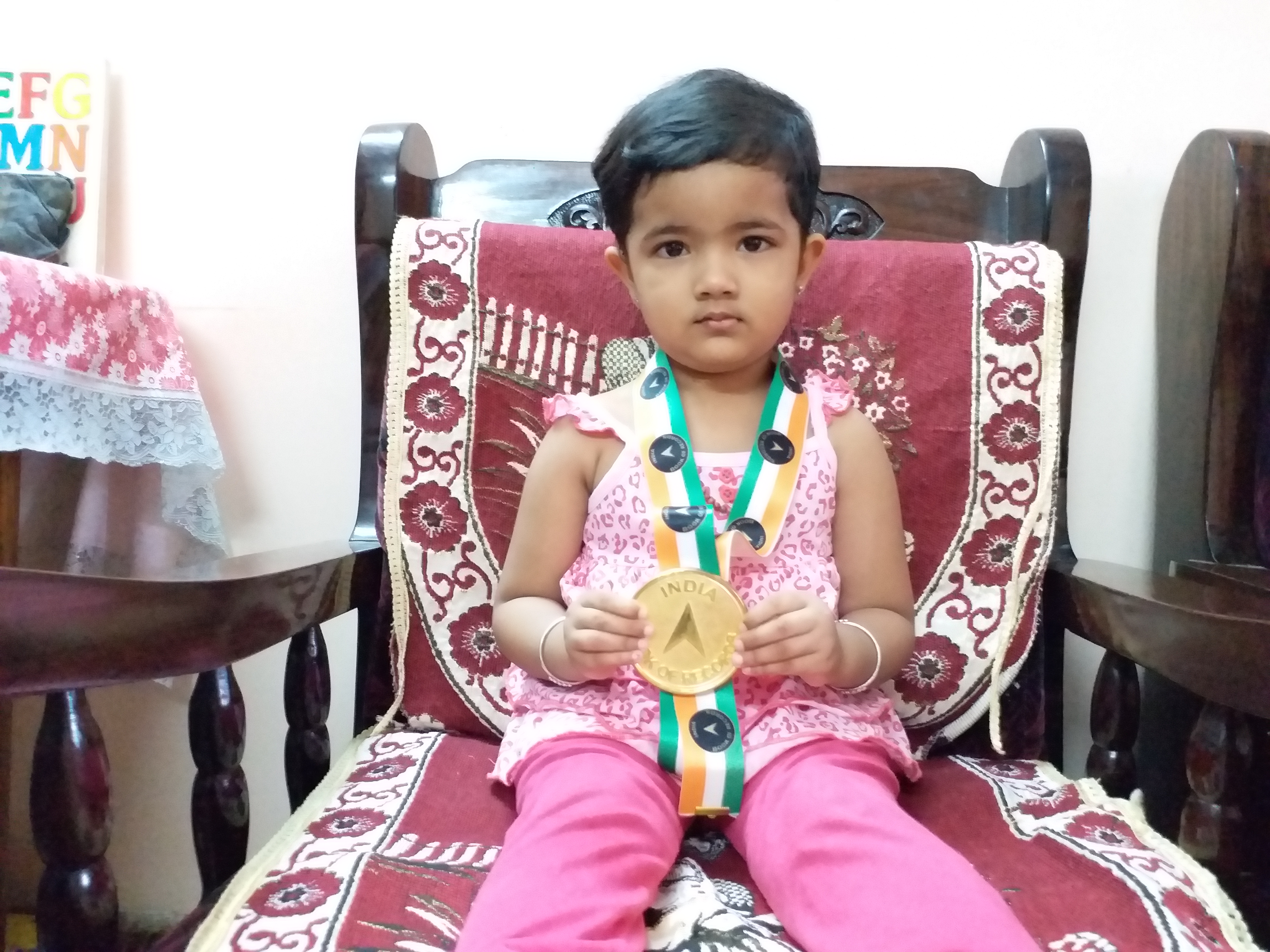 Two and Half-year-old girl Tanisha Enters the India book of Record