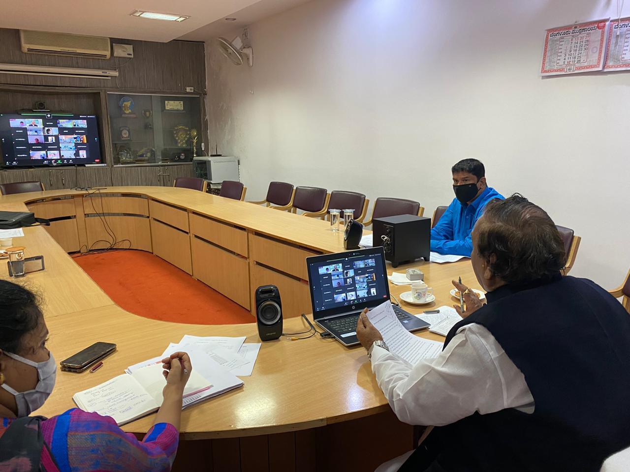 KS Eshwarappa video conference with officials