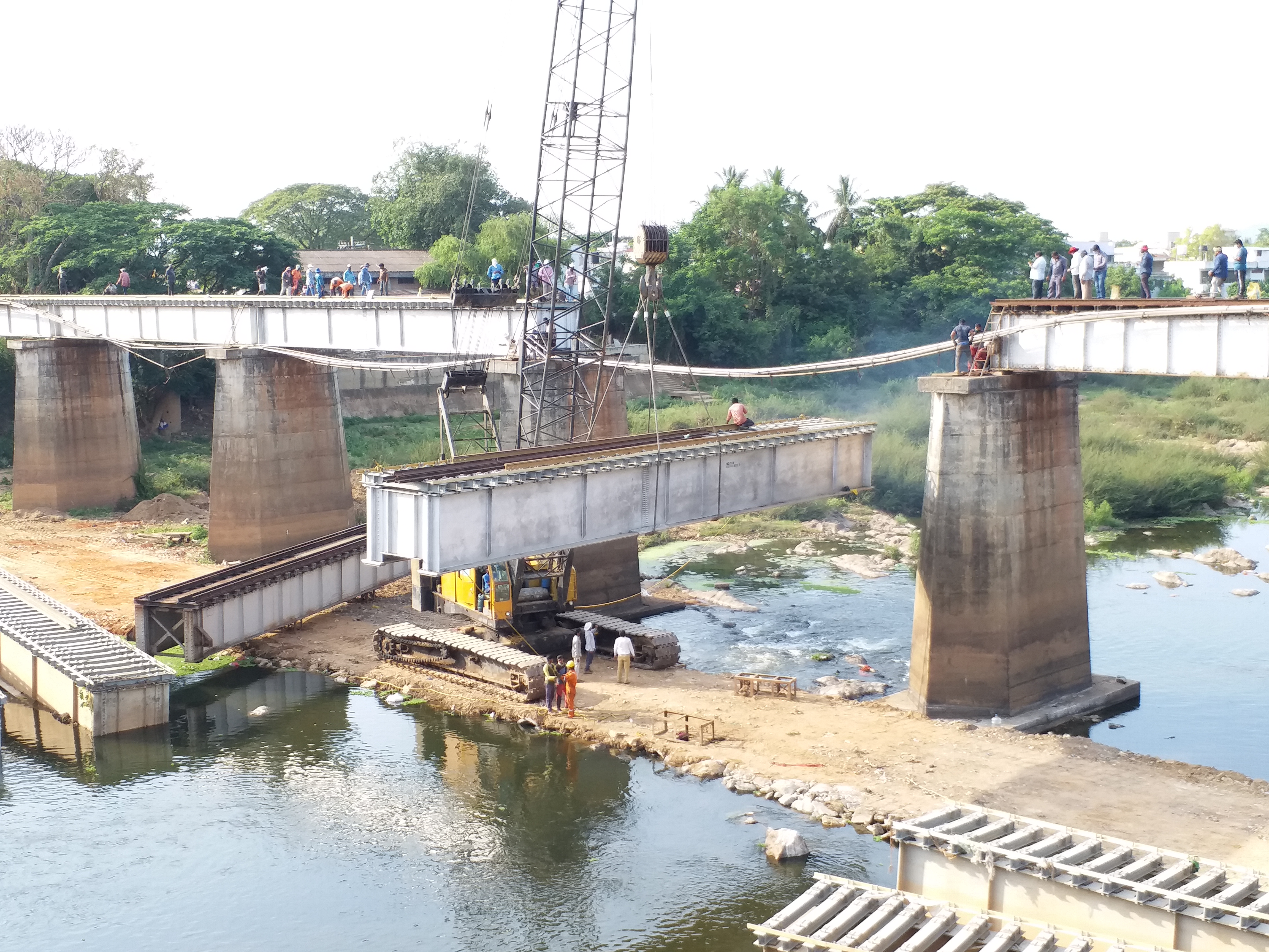 railway bridge repair work